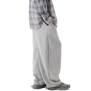 Pantalon de jogging décontracté unisexe confortable et ample avec cordon de serrage, gris, style baggy pour homme – Vente en gros - Product Image 2