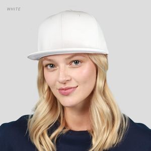 หมวกแก๊ปหนัง PU ปีกแบนแบบ Snapback สำหรับผู้ใหญ่ สีพื้น ทรงพอดีศีรษะ สไตล์ฮิปฮอป - Product Image 5