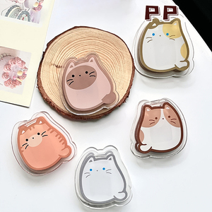 Nouvelle vente en gros transfrontalière NASNAK : Pince à papier en acrylique et PP, transparente, motif dessin animé mignon Xiao Mao Chat, pour étudiants - Product Image 3