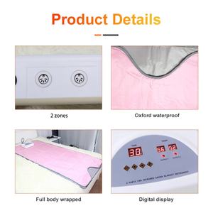Btws Custom Portable <b>Sauna</b> <b>Blanket</b> Body Wrap <b>Sauna</b> Bag 2 Zones Heating with Zipper - Product Image 4