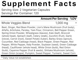 Cápsulas de suplementos de frutas y verduras de etiqueta privada OEM/ODM con vitaminas y minerales que apoyan los niveles de energía y la salud inmunológica - Product Image 3