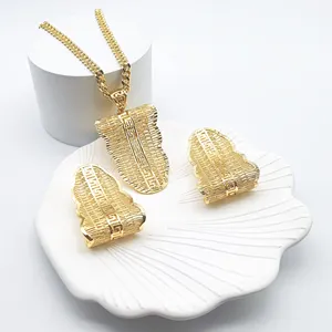 Jewelry 2022 Indian Bridal Sets Women's Earrings Pendant Sets Beautiful Women's Earrings Two Pieces Elegant Luxury