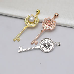 Colgante de Plata S925, Moderno, con 6-8 Perlas, Accesorios de Joyería DIY para Mujer, Bandeja Vacía y Semi-Terminada 620 - Product Image 2