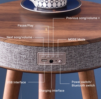 Table basse intelligente haut-parleur téléphone portable chargeur sans fil canapé créatif côté plusieurs petites tables rondes