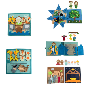 Libro Sensorial Bíblico Cristiano Hecho a Mano para Niños Pequeños - Actividades Sensoriales para Niños y Niñas, Regalo de Bautismo - Product Image 2