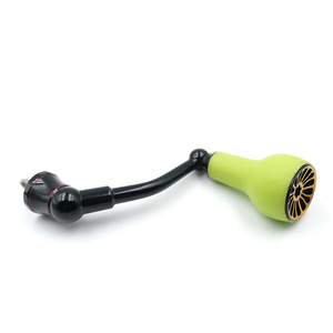 Empuñadura para Carrete de Pesca QY de 63 mm, Fibra de Carbono de 27 mm, TPE Verde Dorado, para Conversión de Carrete Giratorio Shimano Vanford - Product Image 1