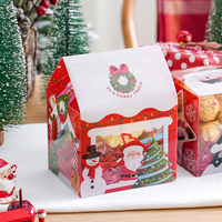 Boîte en plastique transparente pour biscuits, bonbons et aliments pour bébés, décoration de Noël et de Nouvel An