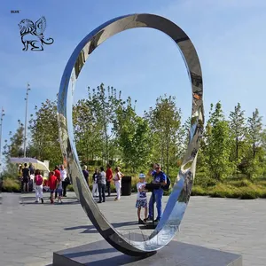 Tyblble — grande Sculpture en métal, Art moderne d'extérieur, fontaine abstraite en acier inoxydable, décoration de jardin