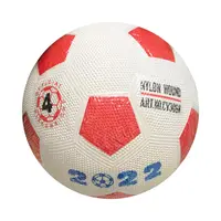 Pallone da calcio in gomma a buon mercato promozionale in fabbrica pallone da calcio in gomma misura 4