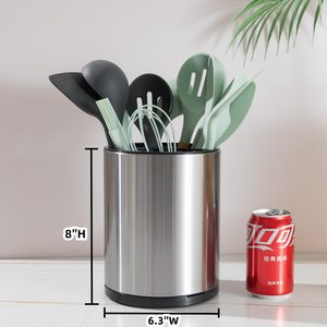 Soporte para utensilios de cocina Extra grande 360 organizador giratorio de acero inoxidable Almacenamiento de cubiertos de cocina <span class=keywords><strong>Caddy</strong></span> - Product Image 5