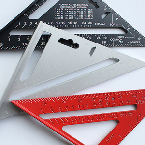 Règle d'angle multifonctionnelle en aluminium de 4\", 7\", 12\", règle triangulaire en alliage d'aluminium de 30 cm - métrique/imperial - Product Image 4