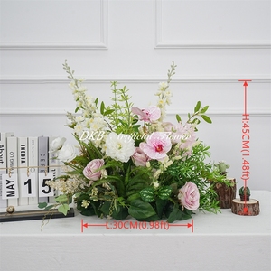 DKB <b>Artificial</b> <b>Flowers</b> Factory Wholesale Wedding & Mother's Day Decor Handmade Silk <b>Flower</b> Row-Customizable Sizes & Colors - Product Image 2