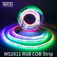 Bande lumineuse LED COB RGB intelligente WS2811, adressable par pixel, 576 LED, DC12V, sans points, haute densité, flexible, pour la décoration de la maison