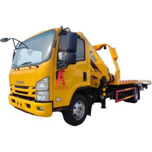 Grúa de Remolque de 4 Toneladas 4x2 con Motor Diésel Isuzu, Camión Portacoches con Grúa de 2 Toneladas y 3.2 Toneladas para Rescate en Carretera - Product Image 1