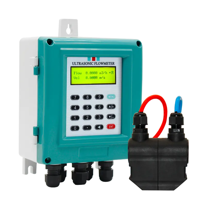 Misuratore di portata portatile DN32-DN1000mm per montaggio a parete RS485 misuratore di portata ad ultrasuoni certificato CE per acqua fredda