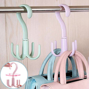 DS2855 Cintre rotatif en plastique pour serviettes, soutiens-gorge, vêtements, chaussettes, séchage de <span class=keywords><strong>linge</strong></span>, organisateur rotatif à 360 degrés avec 4 crochets - Product Image 2