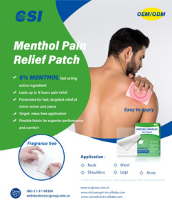 CSI Hydrogel tác dụng nhanh 5% tinh dầu bạc hà mát vá giảm đau làm mát Gel vá - Product Image 3