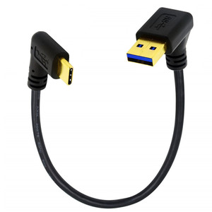 USB3.0 AM สายเคเบิลข้อมูลแบบข้อศอกชนิด C มุมขวา 25 ซม. สำหรับการเชื่อมต่อการชาร์จโทรศัพท์แล็ปท็อปคอมพิวเตอร์ - Product Image 3