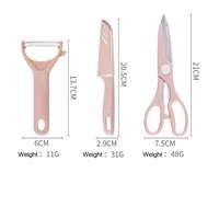 Ensemble de cinq couteaux et planches à découper polyvalents pour la cuisine et le ménage