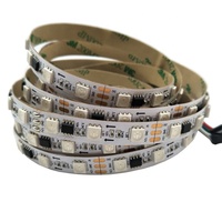 Lampu Strip LED Ws2818 5050 Smd 12v 7.2w IP20 IP65 IP67 Rgb Artnet Dj LED Pengubah Warna Lampu Strip LED Panggung