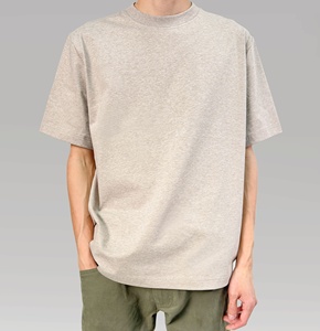 T-shirt vintage en coton uni à manches courtes et col rond pour homme, coupe ample et toucher frais - Product Image 4