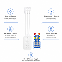 Controlador LED SPI de Doble Canal SP601E para APP, Control Remoto RF, DC5-24V, WS2812B, SK6812, Tira de Píxeles, Control de Zona Independiente, Micrófono Musical