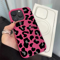 Coque de protection personnalisée en TPU et PU à motif léopard pour iPhone 17, 16, 15 Pro Max, 17 Air
