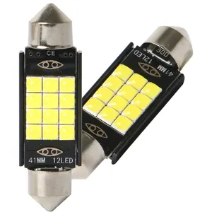 完美的Led DC 12v汽车车内灯，带汽车圆顶阅读灯花冠9/12smd C5W 31 36 39 41毫米Led菲斯顿灯泡