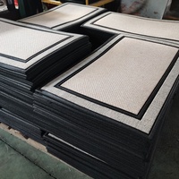 Tapis de porte en polyester gris extérieur en caoutchouc pour sublimation