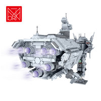 Blocs de construction XMORK MOC Space War Nebula Medical Corvette Starship, 2082 pièces, modèle de vaisseau spatial science-fiction, jouet de construction en briques