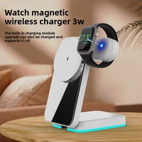 Nouveau chargeur sans fil magnétique pliable transfrontalier 3-en-1 avec support, charge rapide 15W, modèle H62 pour téléphones, écouteurs et montres