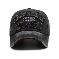 Gorra de Béisbol Aoteng Unisex Retro de PVC Lavado con Letras Bordadas, 6 Paneles, Visera Desgastada, para Primavera, Otoño, Deportes al Aire Libre y Protección Solar