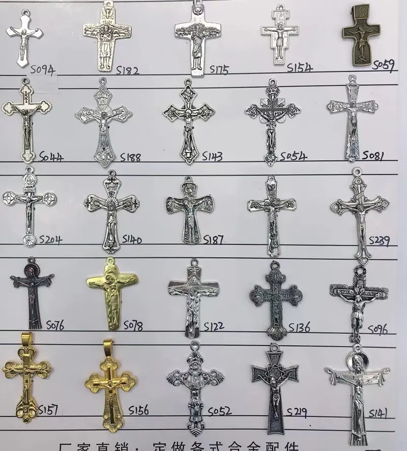 Cross Jesus Pendant for Women Men Religious Jewelry Charm