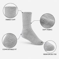 Chaussettes en coton à logo personnalisé, faible MOQ, couleur unie, douces et confortables pour le quotidien, le bureau, hommes et femmes, directement de l'usine
