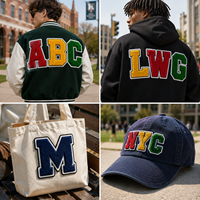 Écussons personnalisés en chenille, broderie de lettres, à thermocoller ou à coudre, badges logo personnalisés pour vestes, sweats à capuche, sacs – Vente en gros