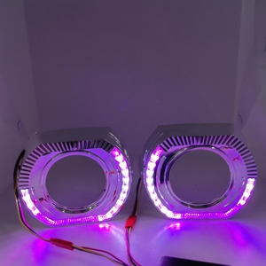 Cubiertas de proyector de tipo deportivo de 2,5 pulgadas y 3,0 pulgadas, Color mágico RGB LED Ojo de Ángel Blanco/Decoración de doble Color 12V para BMW nuevo - Product Image 6