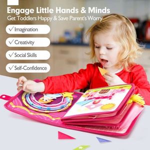 Nuevo Producto: Libro Sensorial de Fieltro Montessori para Niñas Pequeñas, Libro de Actividades para la Educación Temprana - Product Image 6