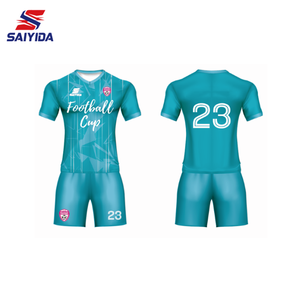 Set seragam sepak bola profesional, pakaian sepak bola asli, teknologi pemotong otomatis desain terbaru kustom - Product Image 6