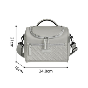 Custom Printed Thermal Insulation <strong>Cooler</strong> Tote Bag Oxford <strong>Material</strong> Insulated Lunch Bag with Logo Design for Women - Product Image 5