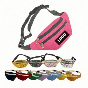 Sacs banane en polyester personnalisables, imperméables, avec motif brodé et fermeture éclair, cadeaux promotionnels, impression de logo - Product Image 1