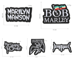 Áo đính hình thêu phong cách Punk, logo tùy chỉnh, chữ thêu lên mũ và quần áo - Product Image 2