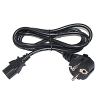 Câble d'alimentation PC H05VV-F 3C*0.75MM2 avec fiche européenne à angle droit 3 broches IEC C13 220 Volts