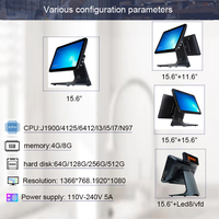 Meilleures ventes d'usine - Caisse enregistreuse tactile 15,6 pouces - Caisse enregistreuse de supermarché - Caisse enregistreuse de vente au détail avec Windows
