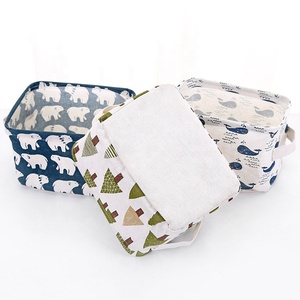 Hộp Đựng Quần Áo Có Dây Thừng Gấp Được Sức Chứa Lớn Giỏ Đựng Bằng <span class=keywords><strong>Cotton</strong></span> Hộp Đựng Đồ Hộp Đựng Đồ Chơi Dệt Cho Trẻ Em - Product Image 4