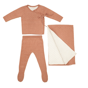 Vestiti caldi <span class=keywords><strong>invernali</strong></span> di alta qualità su misura per bambini vestiti per neonati per bambina in cotone abiti adorabili set di 2 pezzi maglione lavorato a maglia - Product Image 2