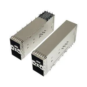 OEM 2X1 COMBO CAGE 5G 10G WITH 4 LIGHT PIPE SFP28 connector with light guide sfp+ fiber optic modules sfp connector cages