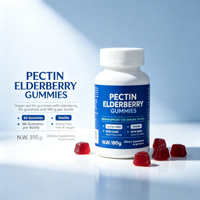 Gummies de Pectine à la Sureau Vegan Sans Gluten Marque Blanche OEM – Complément Alimentaire 60 Gummies 180g