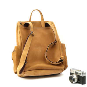 Genuine Leather Backpack Travel School University <b>Bag</b> with muli-pockets Durable for men and women - Product Image 3
