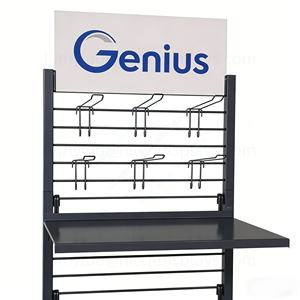 Adjustable Metal Display Stand with Shelves & Hooks DIY Assemble <b>Floor</b> Rack for Game Consoles Phone <b>Accessories</b> - Product Image 6