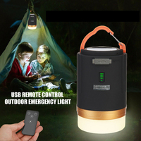 Lampe de camping LED portable à télécommande, lampe de secours pour l'extérieur, lampe suspendue pour tente, lampe de nuit, chargeur de téléphone, équipement de randonnée, lanterne de camping